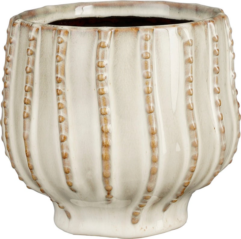 Mica Decorations bloempot Cathy wit D 14,5 H 13,5 cm