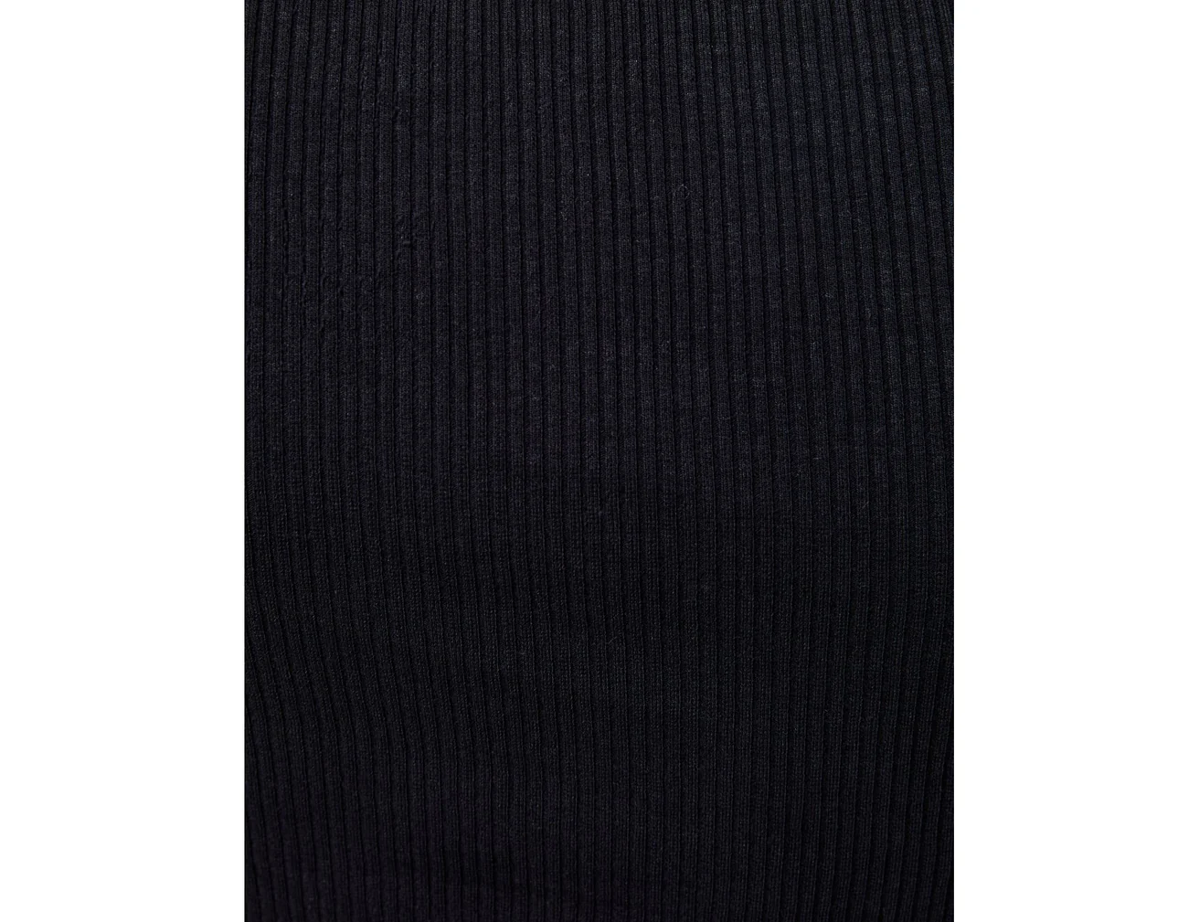 T-shirt crop top avec liens noir