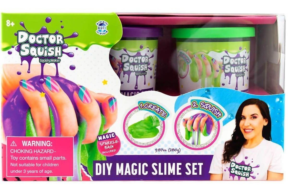 Doctor Squish -DIY Magisk Slime Grøn & Lilla