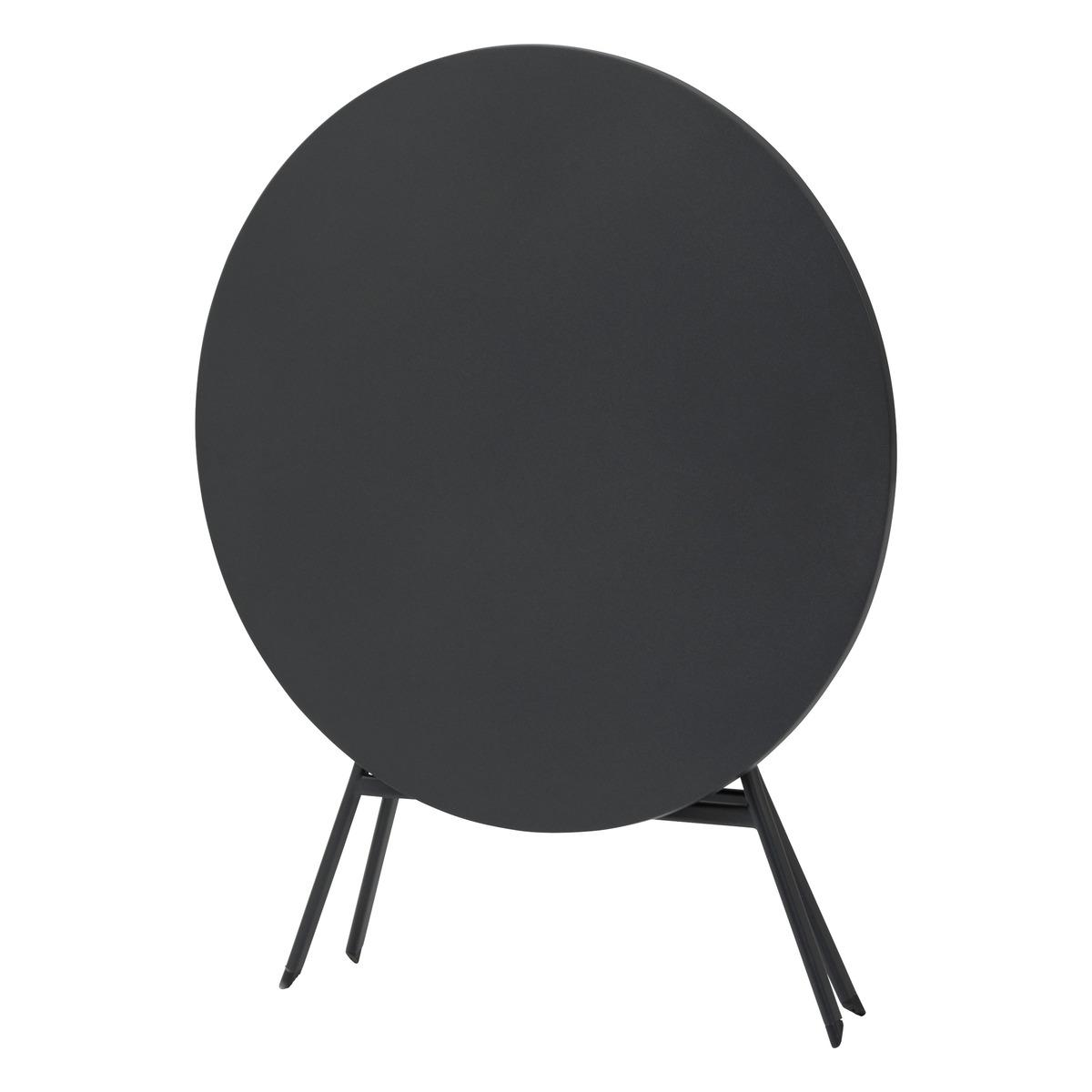TABLE GREENSBORO RONDE GRAPHITE 4 PLACES