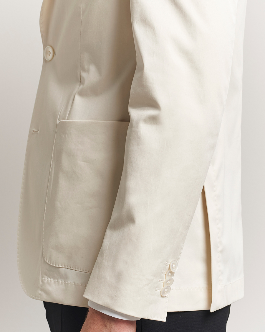 BOSS BLACK Hanry Cotton Blazer Open White