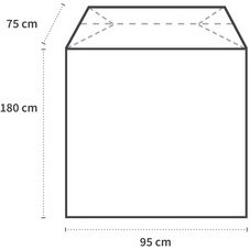 Housse HDPE, transparent, 1.800 x 950 mm