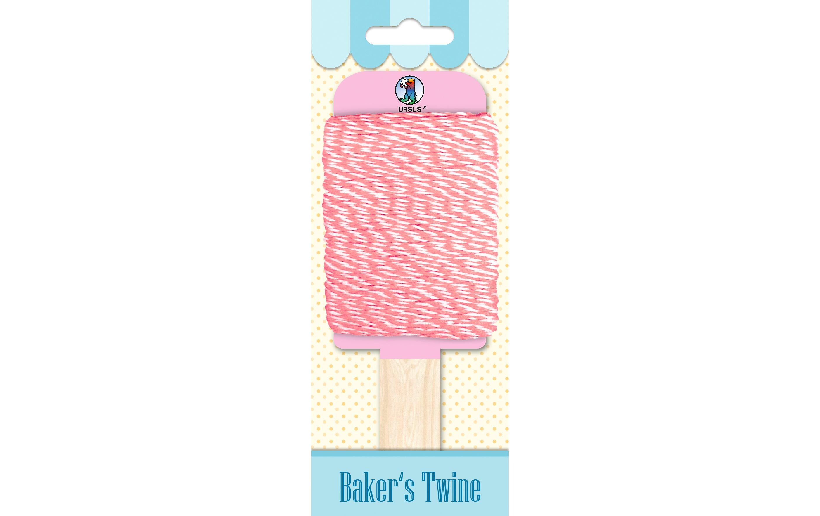 Kordelband Bakers Twine 1.1 mm x 15 m, RosaDekoband aus Baumwollgarn