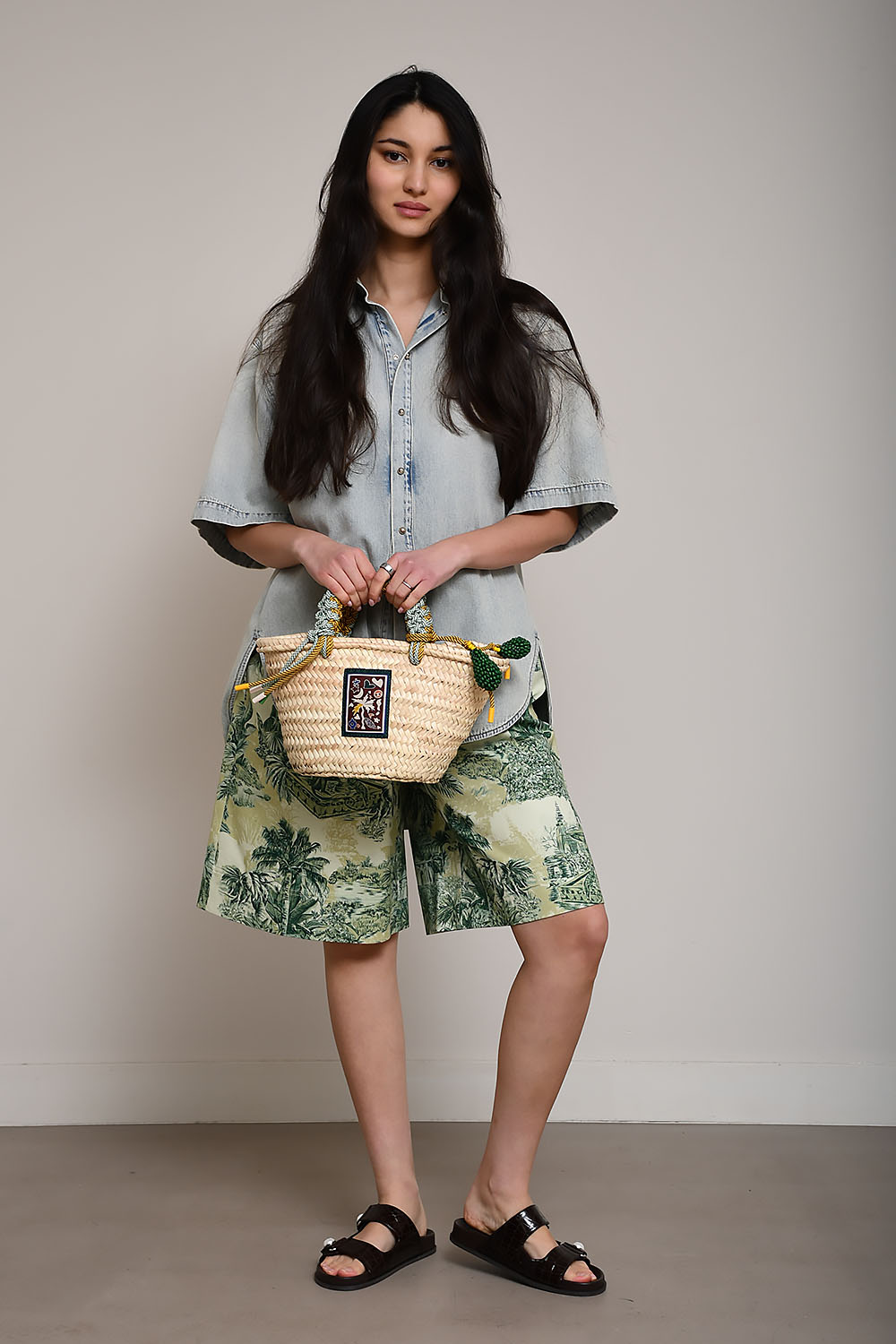 Roberta tencel denim collar shirt