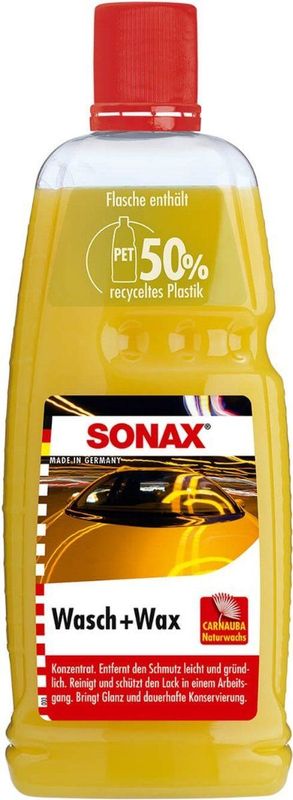 SONAX - Wash & Wax - Autoshampoo - Carnauba - 2-in-1 Concentraat