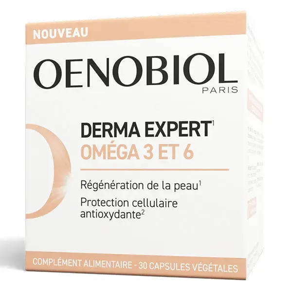 Oenobiol Complément Alimentaire Derma Expert Omega 3 et 6 - 30 Capsules Végétales