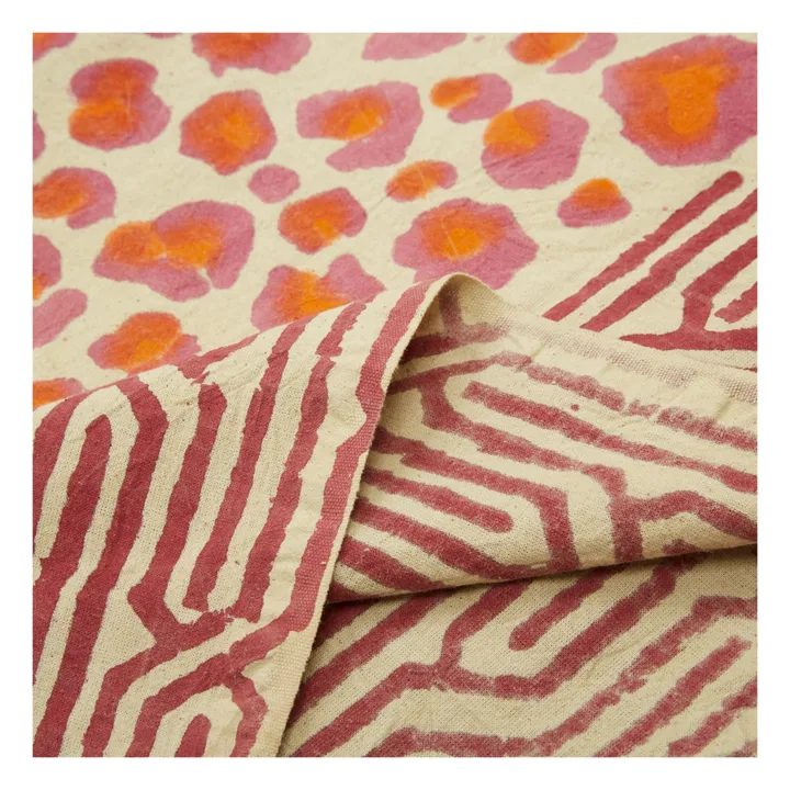 Doing Goods Plaid Léopard rose et totebag en coton | Rose