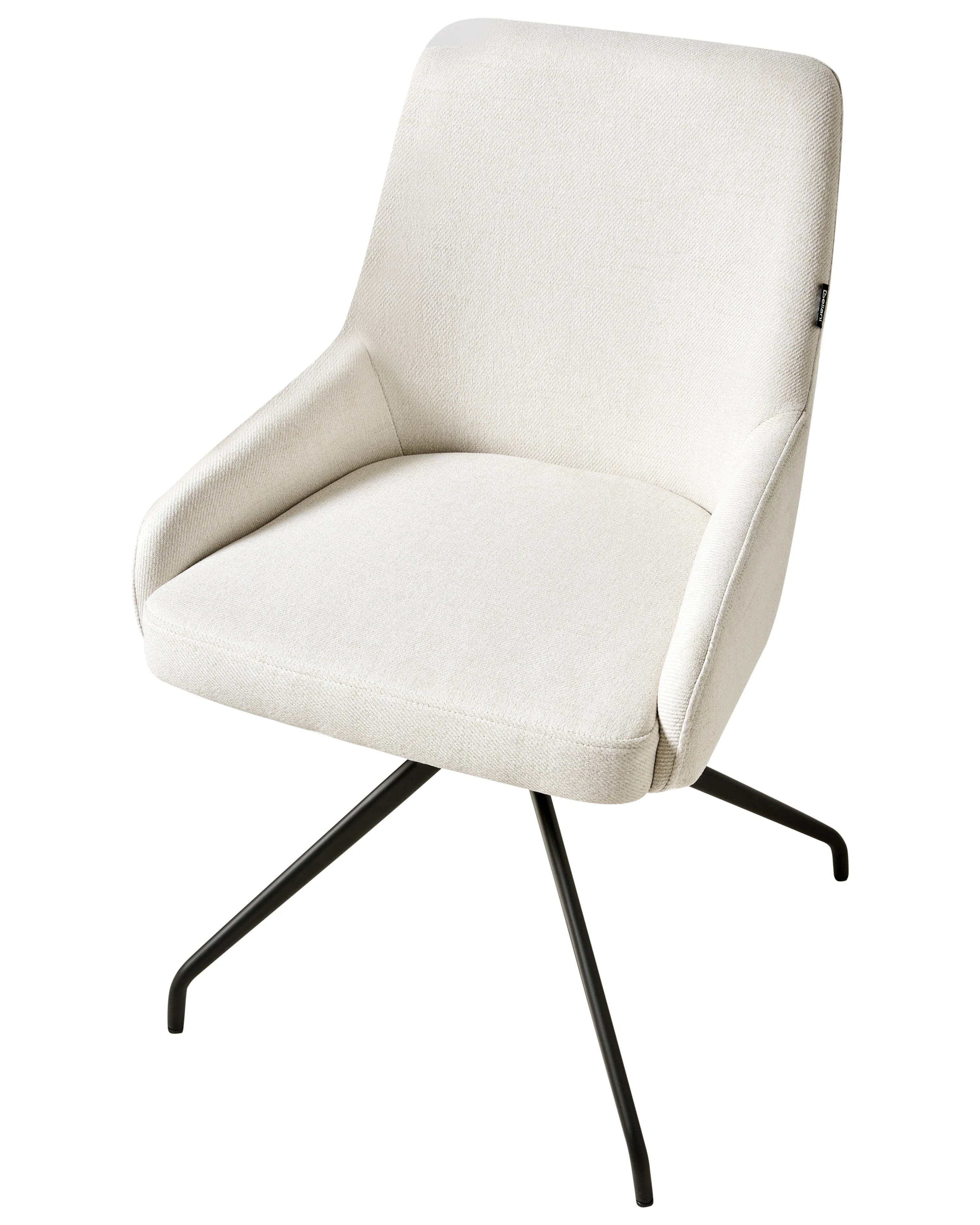 Set van 2 eetkamerstoelen draaibaar JENNER Stof Gebroken wit