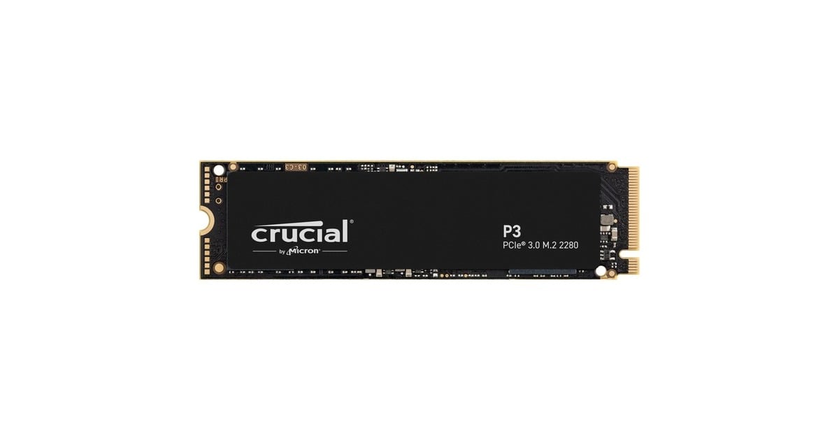 CrucialP3 1 TB SSD  (CT1000P3SSD8, PCIe 3.0 x4, NVMe, M.2 2280)