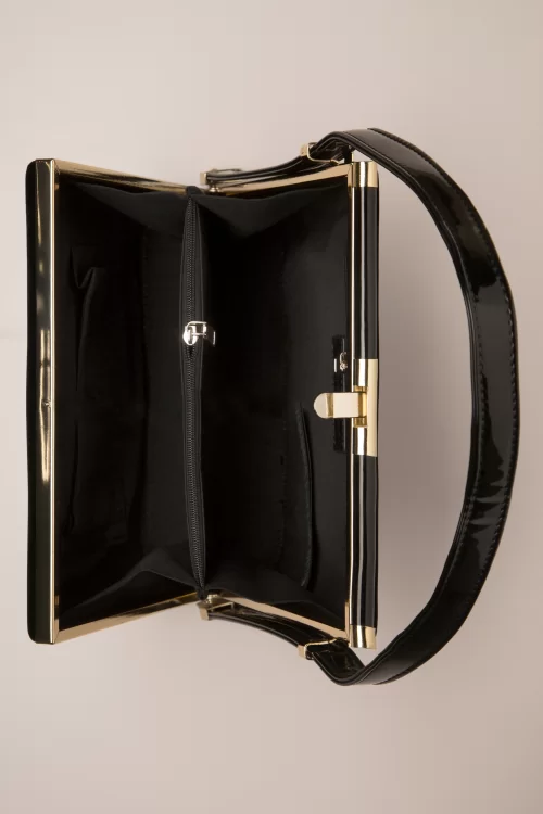 Banned Retro Felicia Velvet handtas in zwart