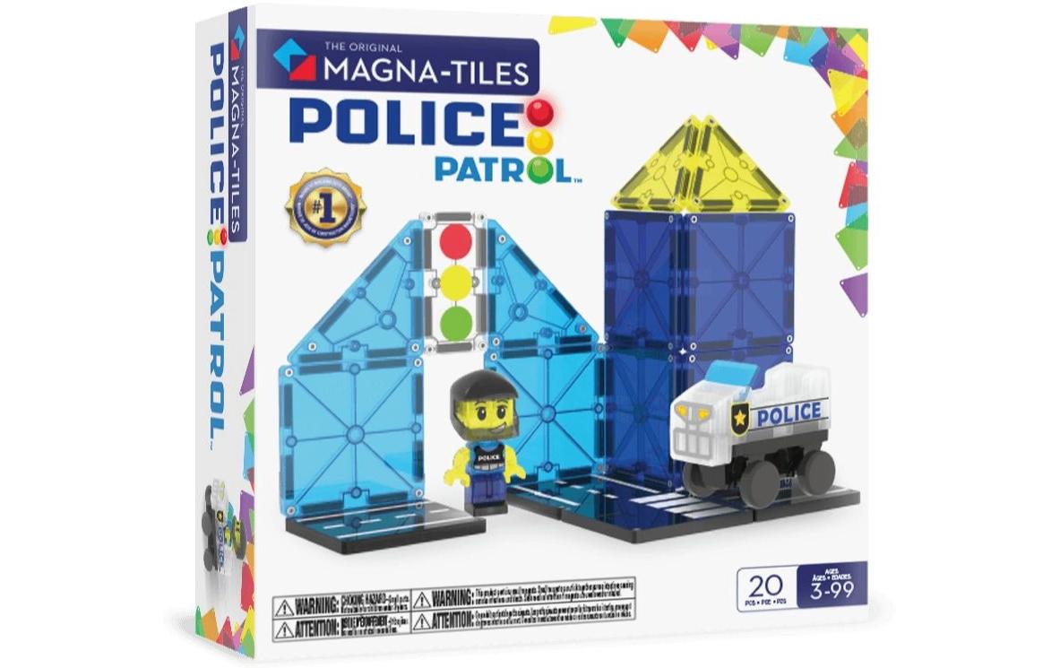Police Patrol 20 TeileEinsatz- und Bau-Set mit 20 magnetischen Teilen