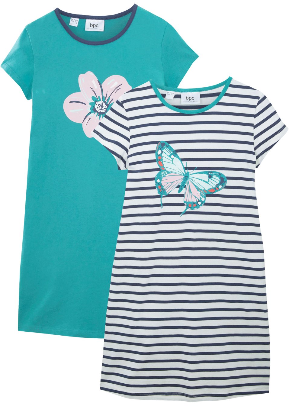 Lot de 2 chemises de nuit fille