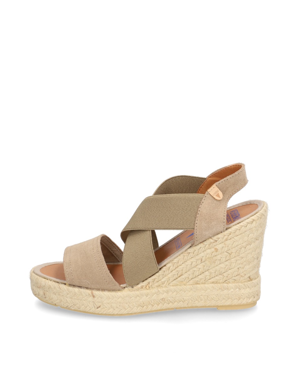 Veloursleder Keilsandale