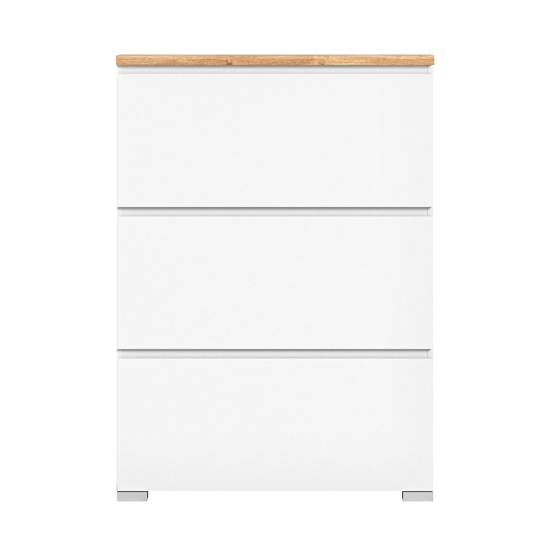 Schuhschrank Shoelove Weiß/Oberboden Nox Oak-Optik 95x130x18 cm