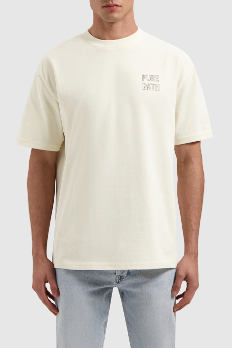 Pure Path ecru heren t-shirt