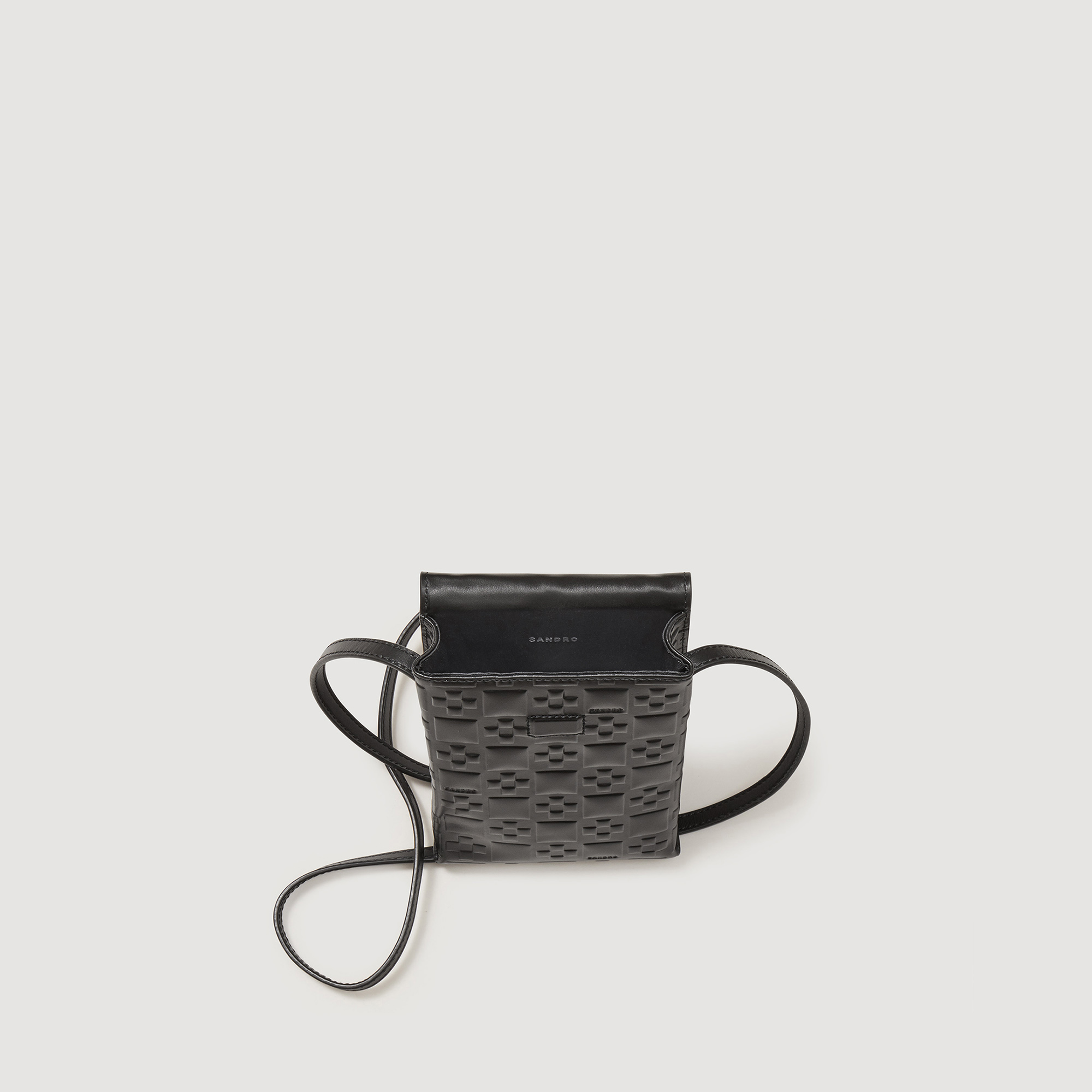 Pochette en cuir embosse monogramme S