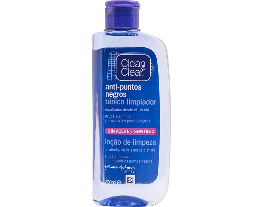 TÓNICO CLEAN & CLEAR LIMPEZA PONTOS NEGROS 200ML