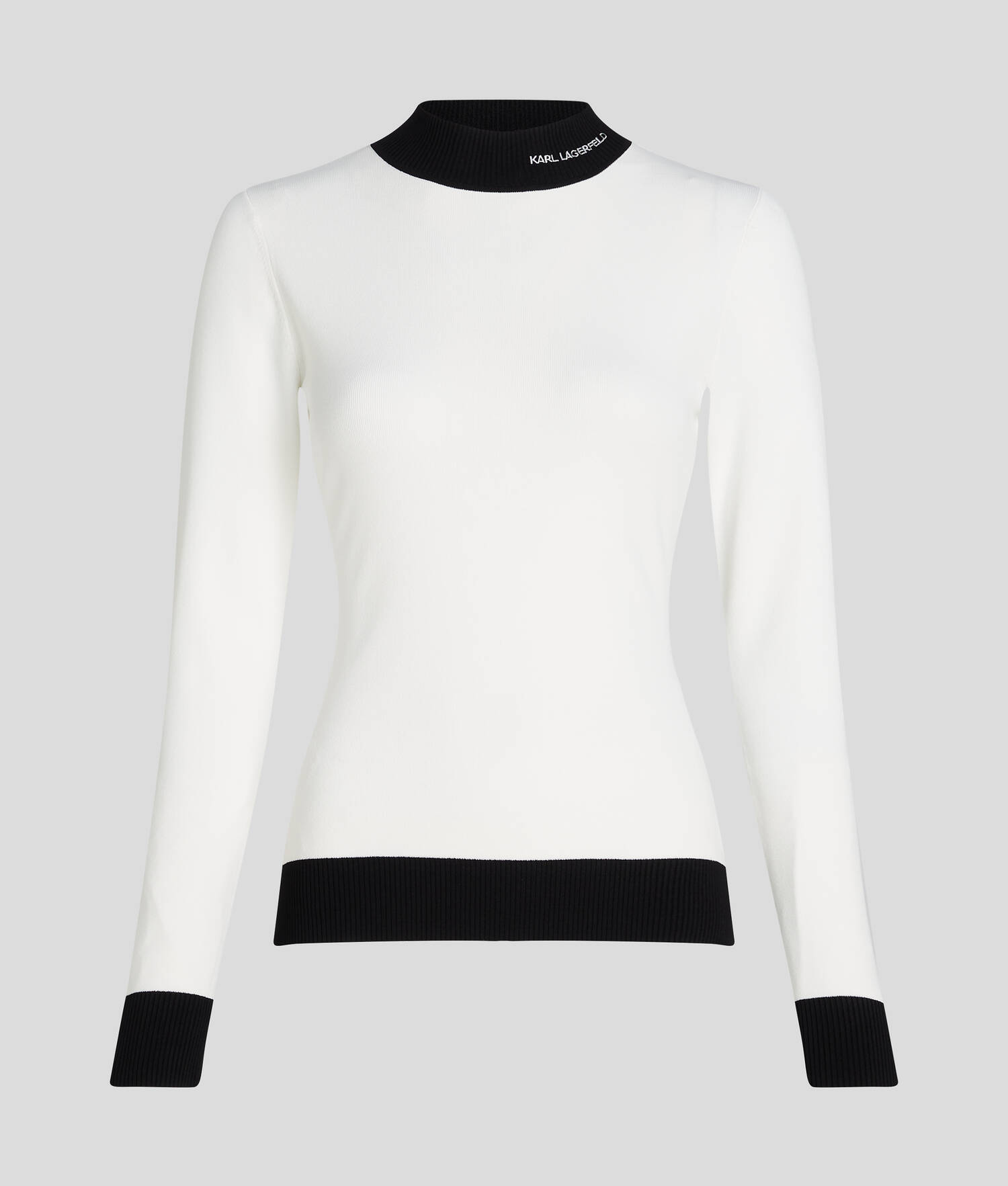 PULL À COL ROULÉ AVEC LOGO KARL