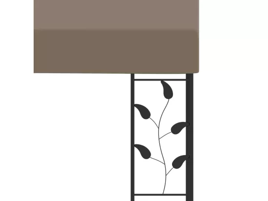 Belvédère mural 3x3x2,5 m Taupe