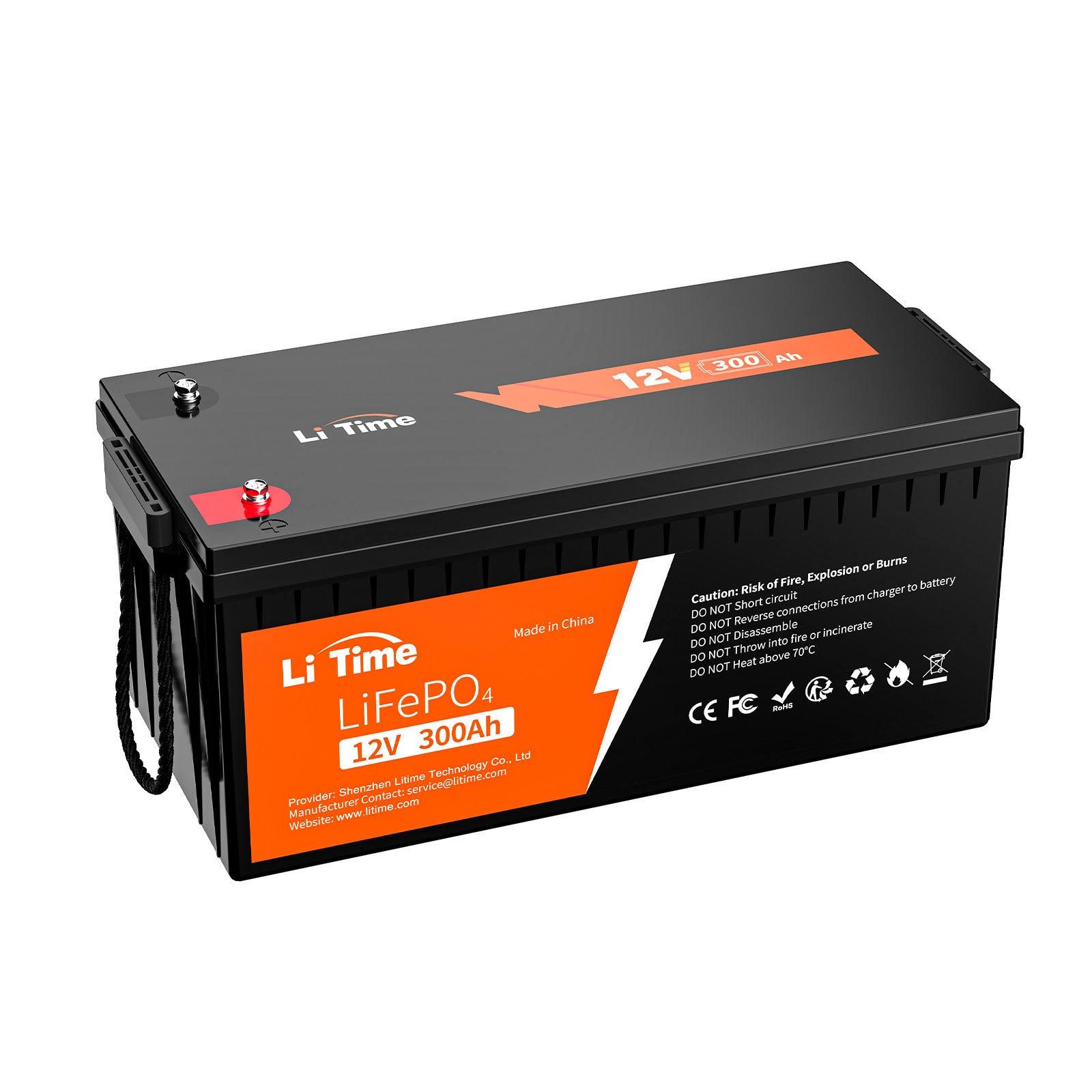 LiTime 12V 300Ah Lithium LiFePO4 Batterie