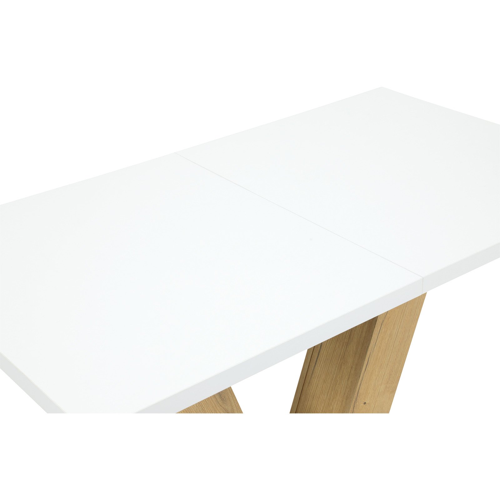 Tisch Hamm weiss / Dekor Eiche Evoke 140/180 x 76 x 90 cm