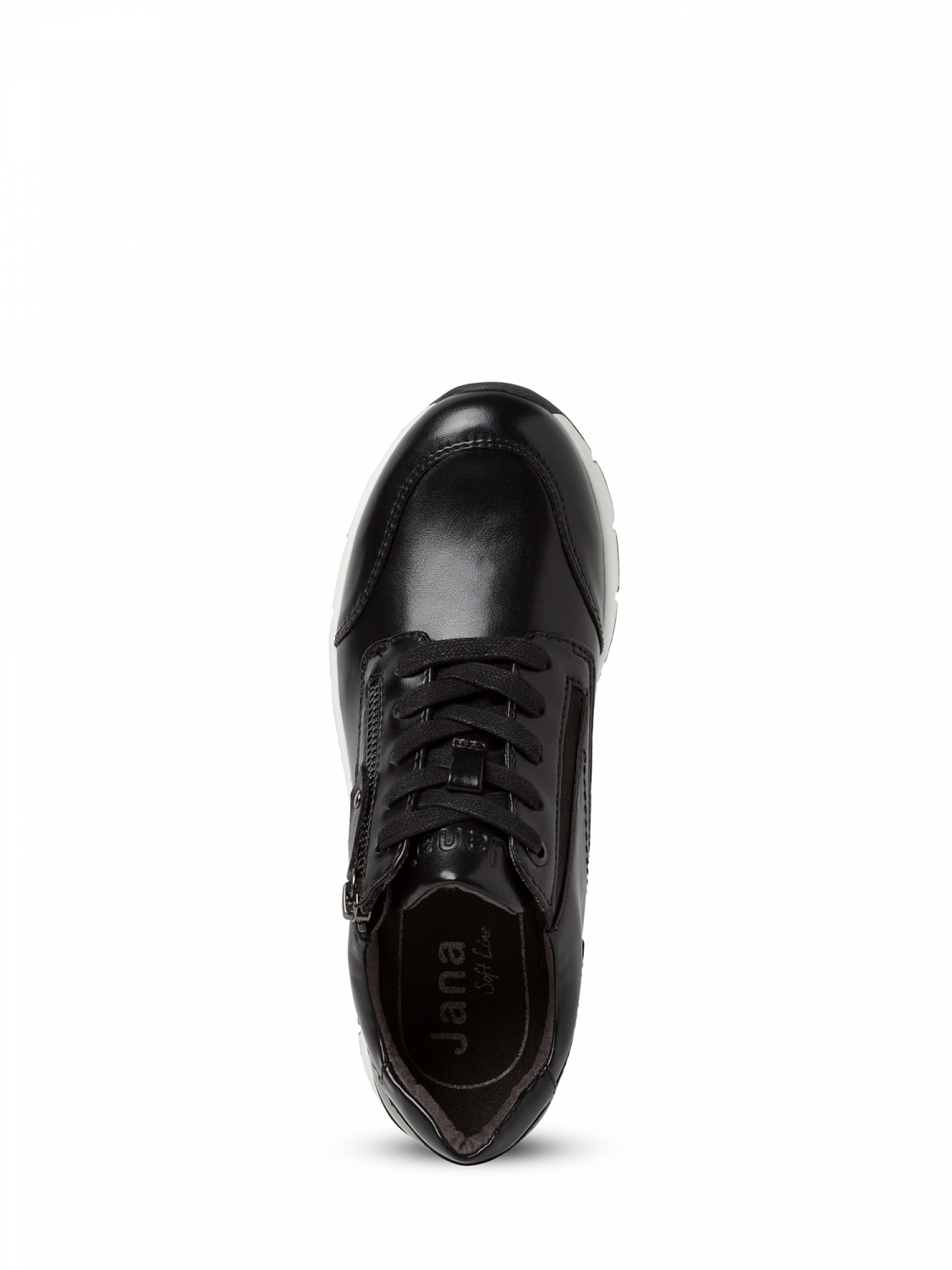 Jana Black Eco Zip Sneaker