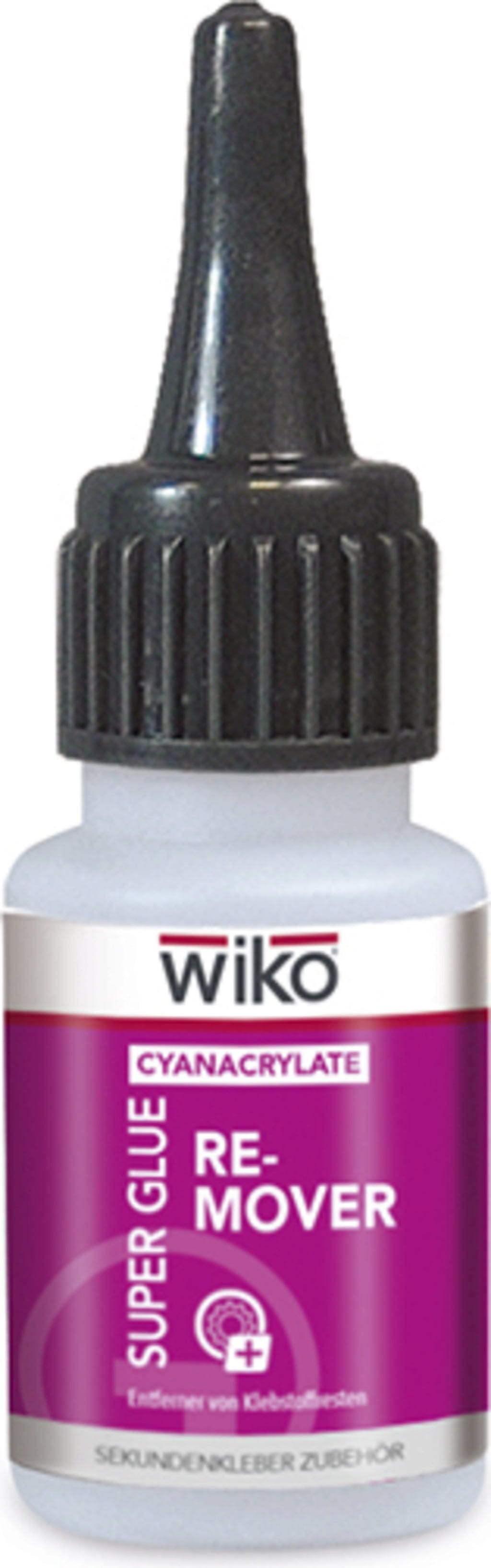 WIKO  Super Glue Remover, 20 ml    Präziser Reiniger für Cyanacrylat-Klebstoffe zum Entfernen hartnäckiger Rückstände