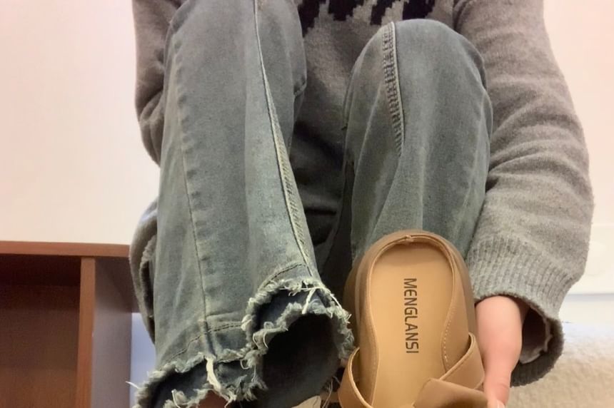 DURAC - Mary Jane-schoenen met strik van imitatieleer