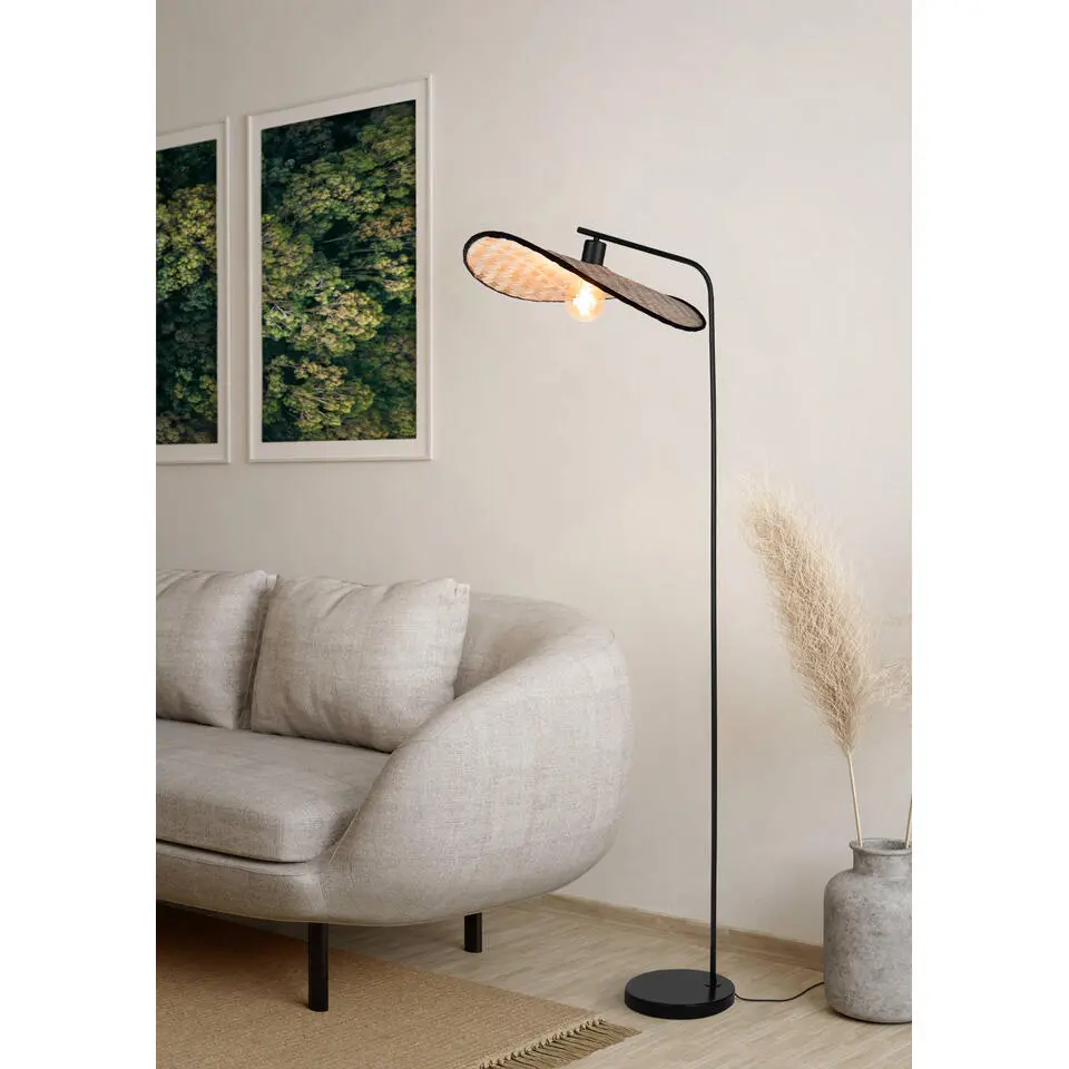EGLO Marywell Staande lamp - E27 - Hout - Zwart/Bruin