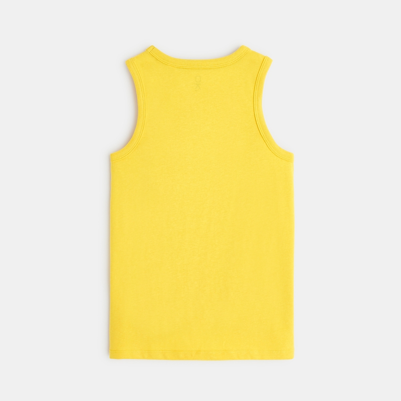 Débardeur coton jaune garçon