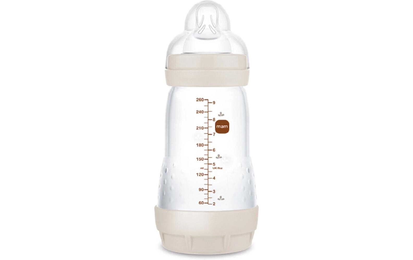 Kunststoffflasche Easy Start Beige 260 mlAnti-Kolik-Flasche für Neugeborene