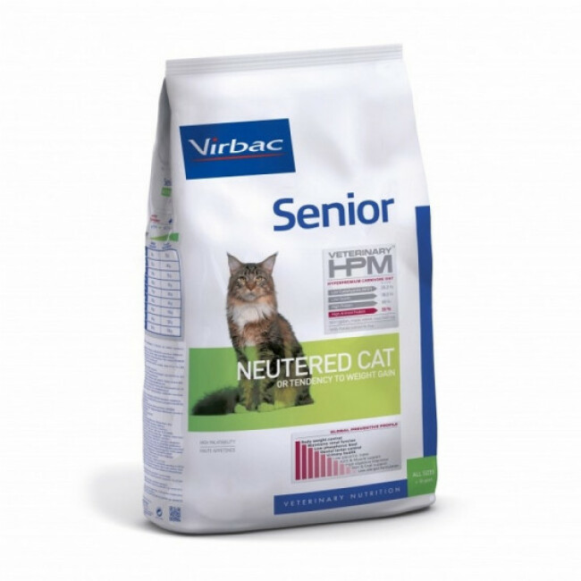 Croquettes Virbac HPM Senior Neutered pour chat