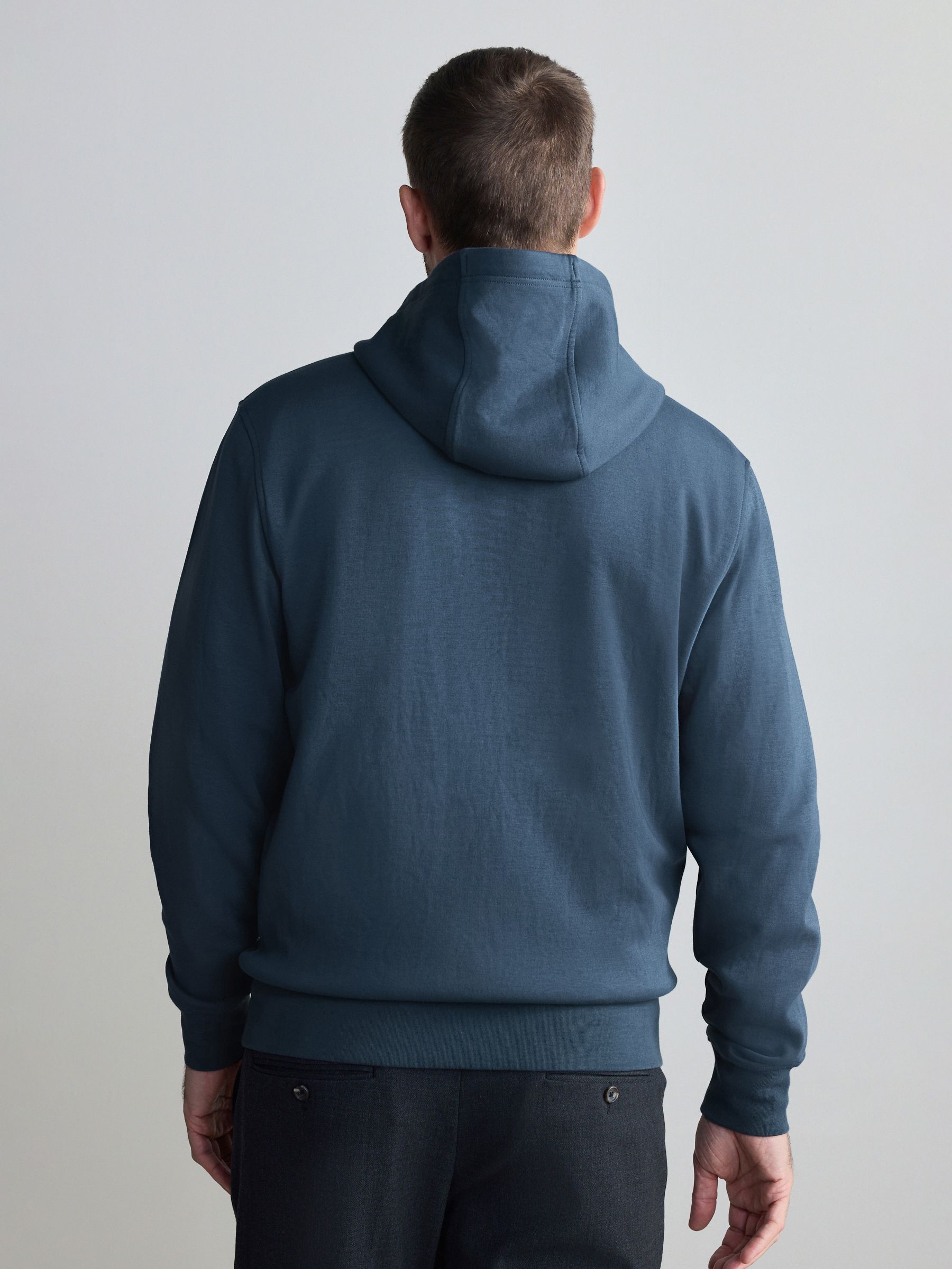 Blauw - Signature Soft Touch Modal Full Zip Hoodie