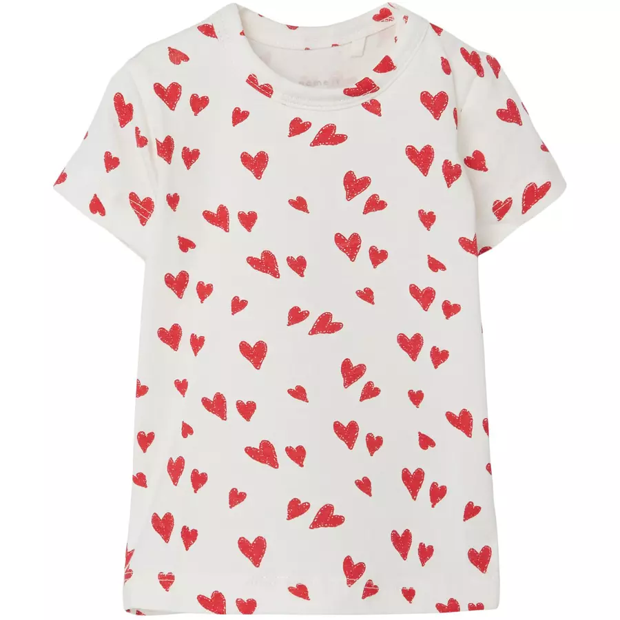 name it T-Shirt Nbfjoy White Alyssum Hearts