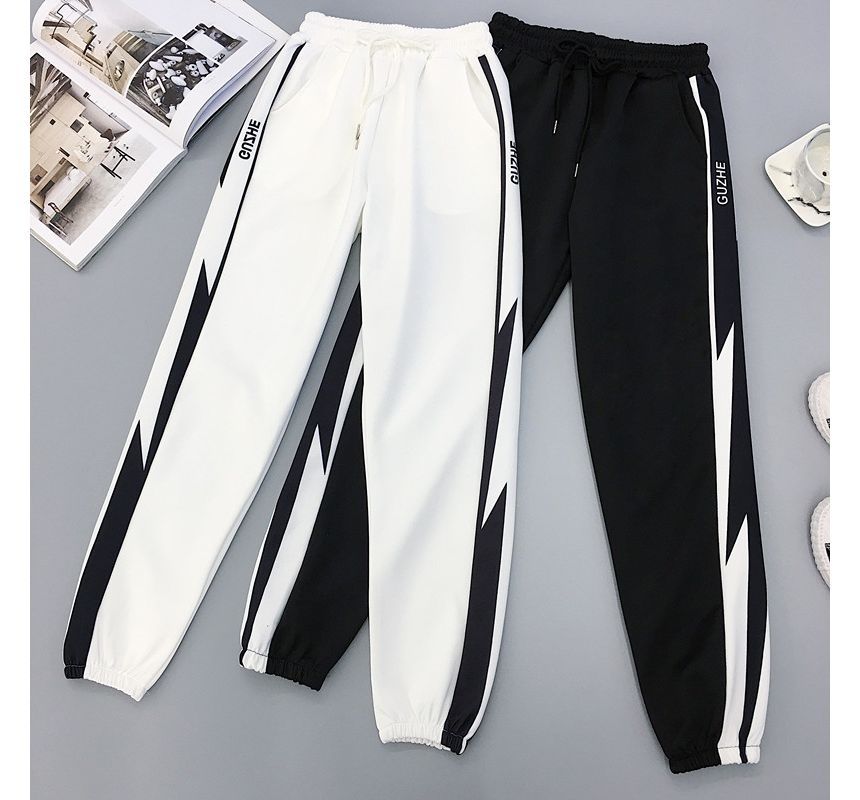 Maisee - Hoge taille bedrukte joggingbroek