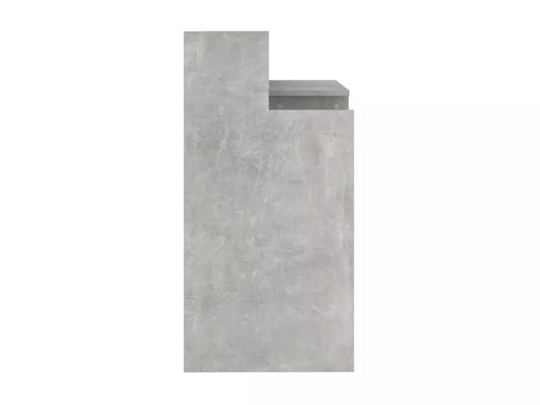 Bureau et lumières LED Gris béton 97x45x90 cm Bois d'ingénierie