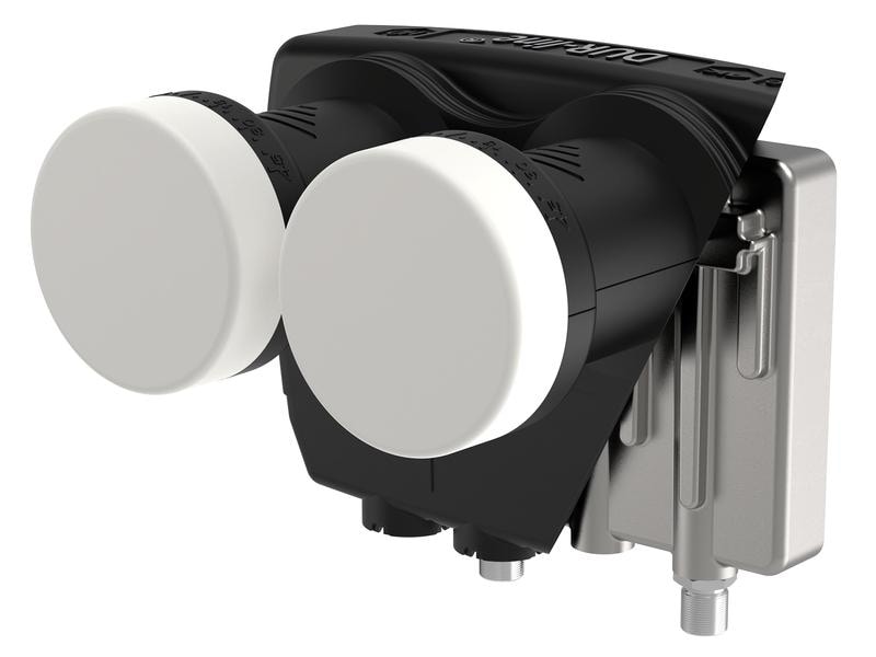 Satelliten TV Zubehör LNB Monobloc Twin Dure-line Kompaktes LNB für gleichzeitigen Satellitenempfang von z.B. ASTRA 19.2° Ost und HOTBIRD 13° Ost (6°)