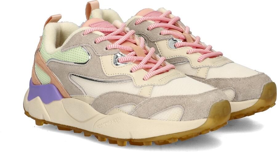 Scotch & Soda Mount W chunky suède sneakers lichtgrijs multi