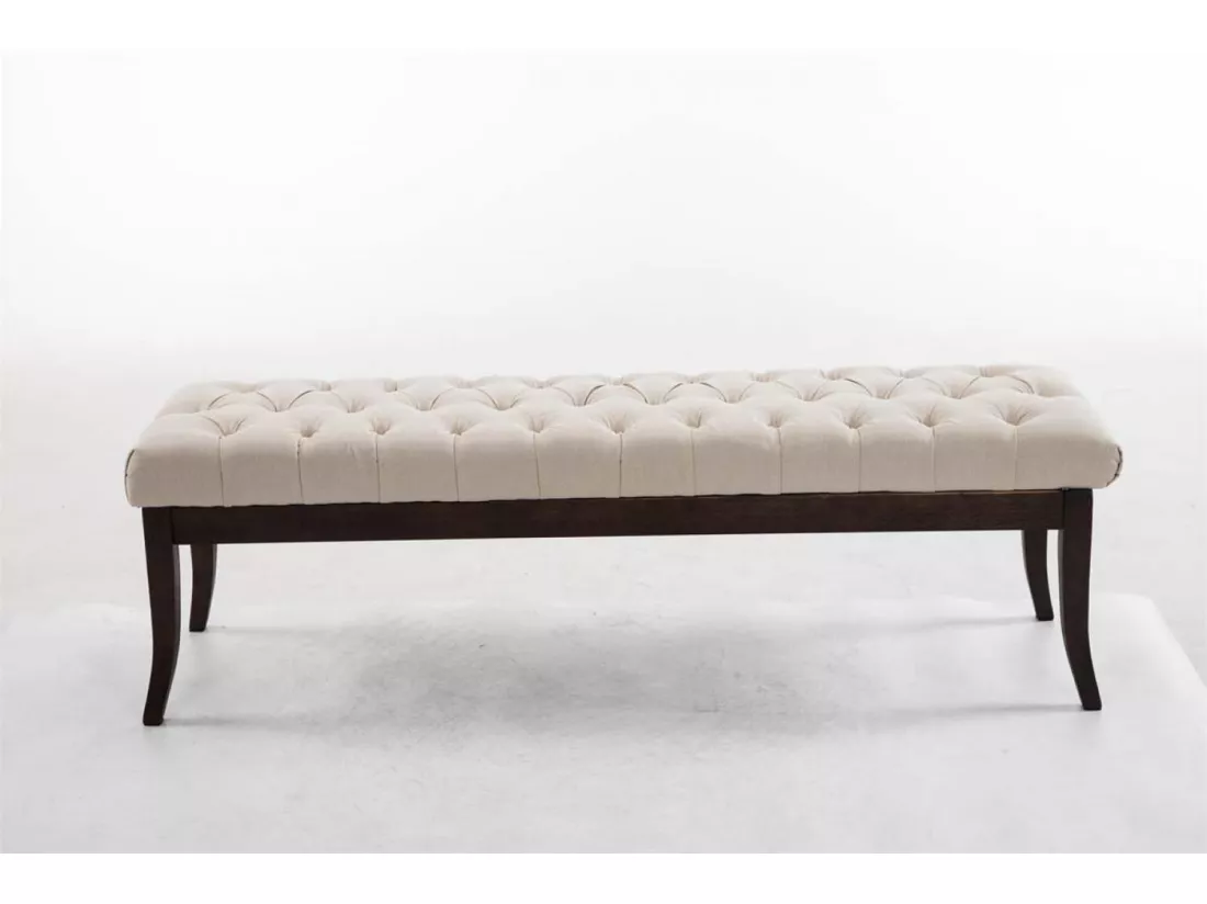 Banquette - Tissu & Bois - Crème - Ramses