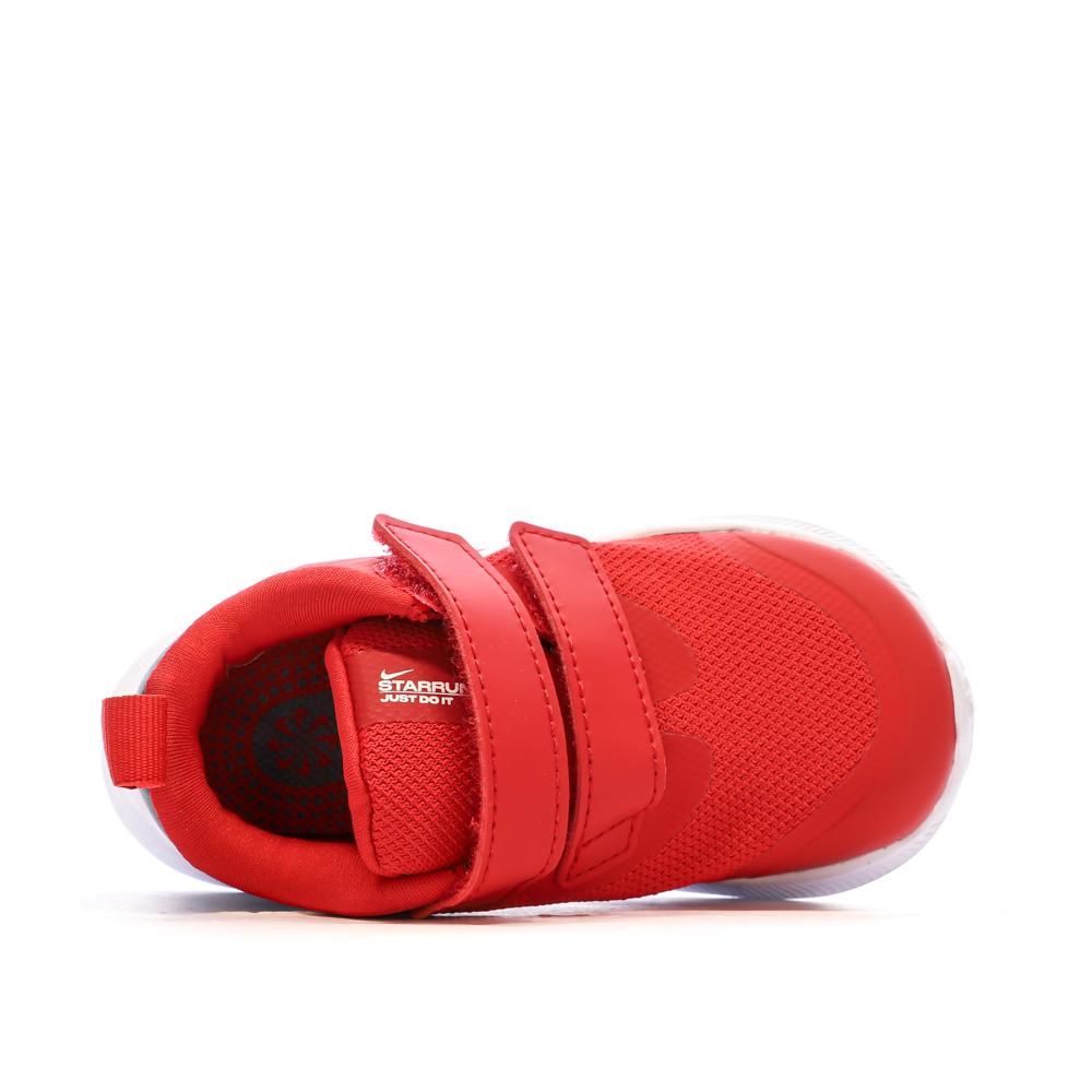 Nike Baskets Rouges/Grises Fille Bébé Nike Star Runner 3