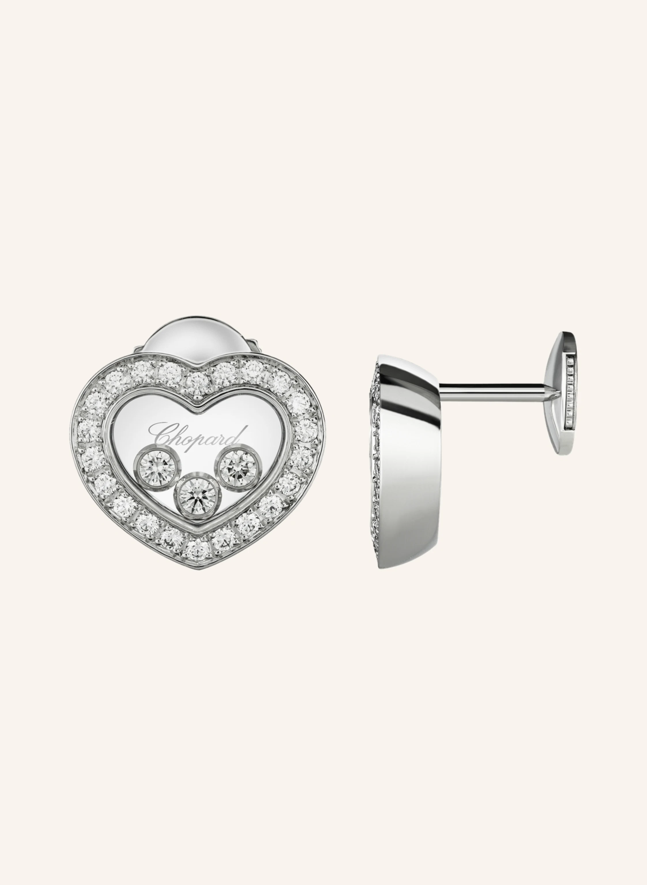Chopard Ohrring HAPPY DIAMONDS ICONS Ohrringe aus 18 Karat Weißgold und Diamanten