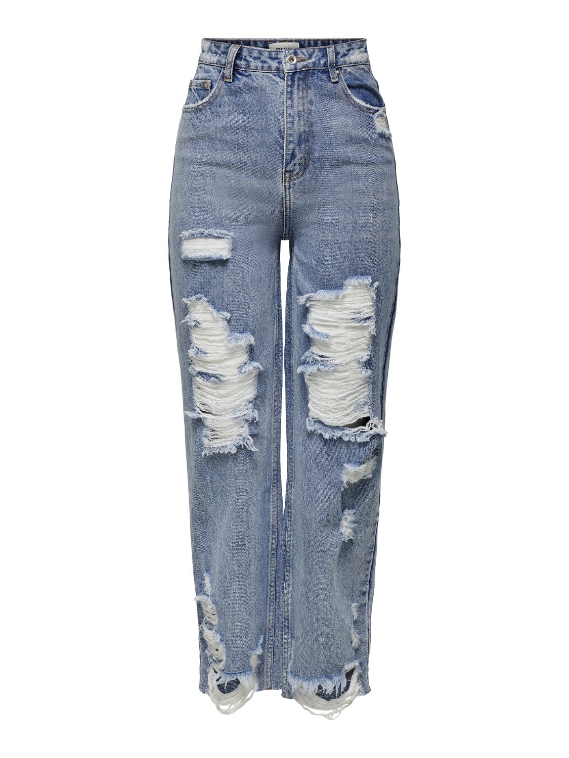 ONLDAD Hohe Taille Gerade geschnitten Jeans Medium Blue Denim