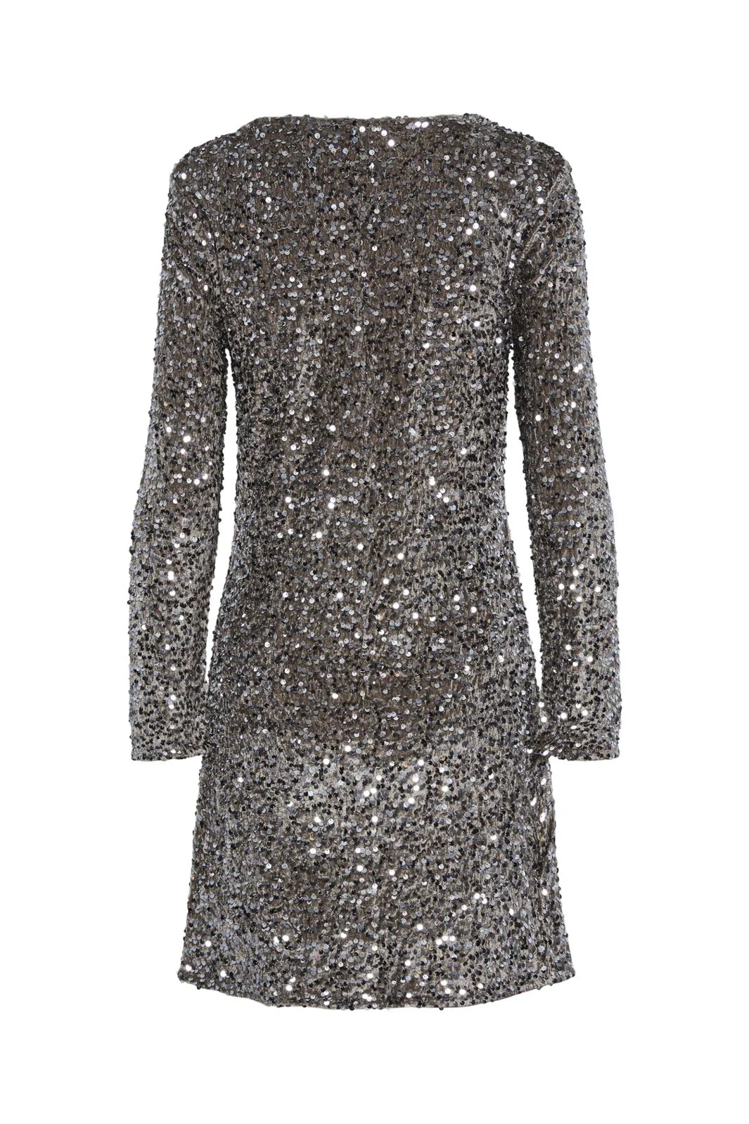 Pieces Pckam Ls New Dress 4641538 morel silver sequins
