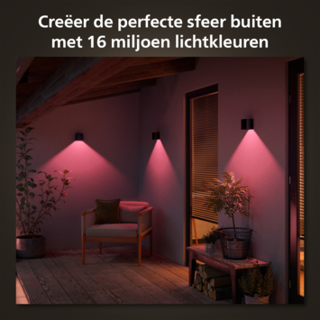 Philips Hue muurlamp Resonate Down zwart - wit en gekleurd licht 8W
