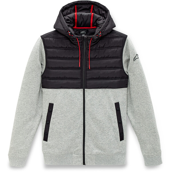 Alpinestars - Veste zippée Quilted Hybrid Gris Clair / Noir