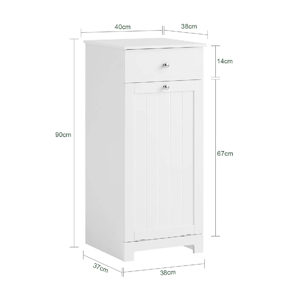 SoBuy BZR21-W Meuble bas salle de bain
