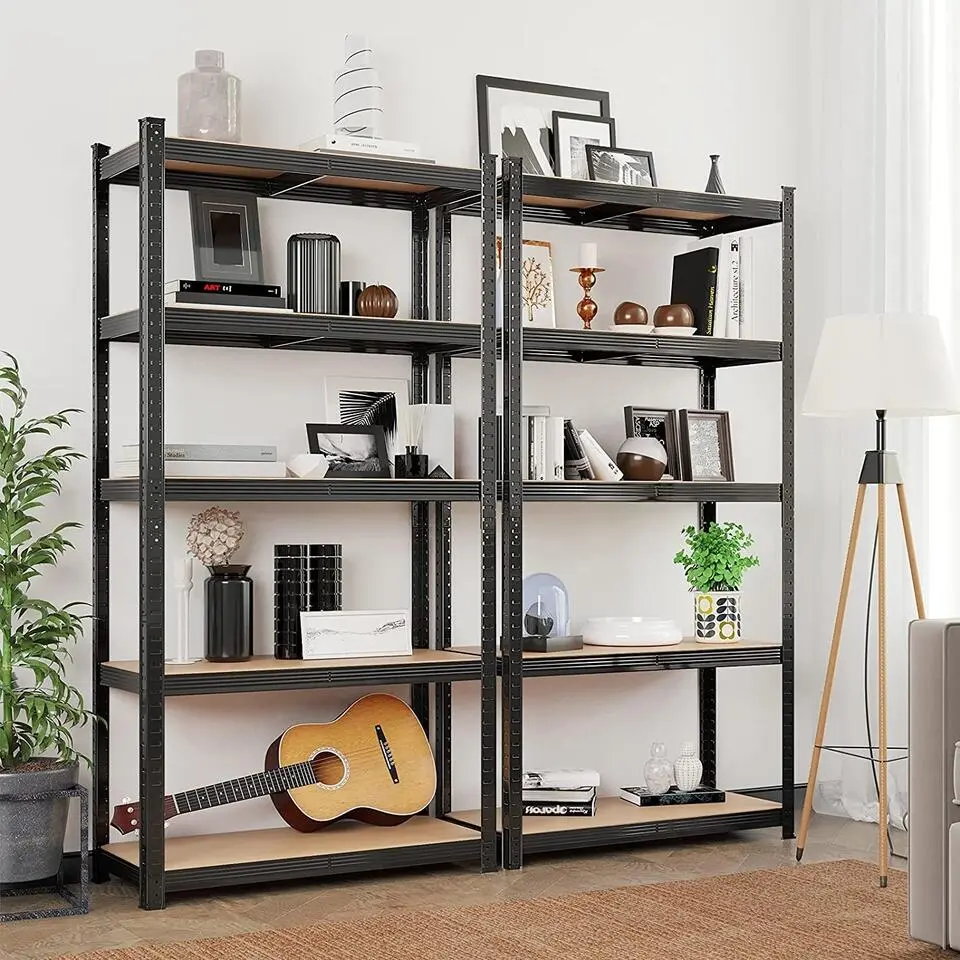 Bobbel Home - Stellingkast - 5 verstelbare planken - max 600kg - Zwart