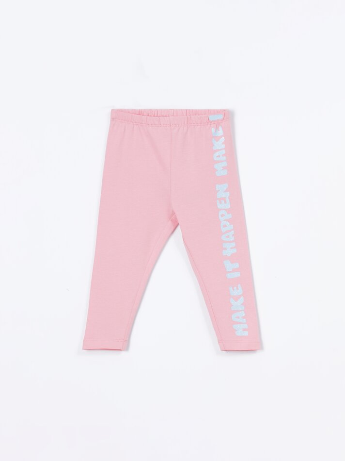 Conjunto de 2 leggings estampadas - Rosa Fluorescente
