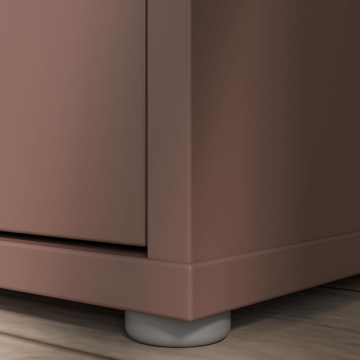 Forte Alice Springs Schuhschrank 100 110, moderner Schrank mit 6 Türen, 15 Einlegeböden, Holzwerkstoff, Terrakotta, 109,2 cm breit x 191,9 cm hoch x 34,9 cm tief