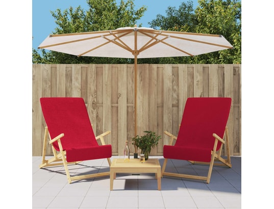 VIDAXL - Serviette de plage Serviettes de plage 2 pcs bordeaux 60x135 cm tissu 400 gsm